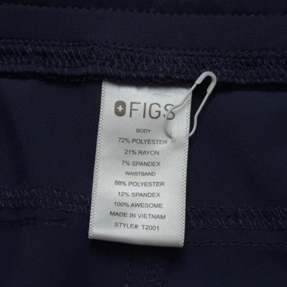 FIGS Axim Cargo Scrub Pants Mens Size 2XL Drawstring Stretch Navy Blue - Picture 6 of 10